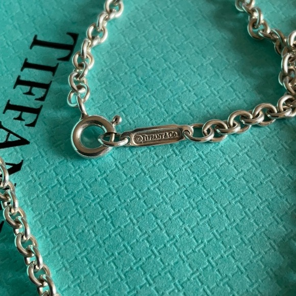 Authentic Tiffany chain and X-Large round tag. - Picture 7 of 13